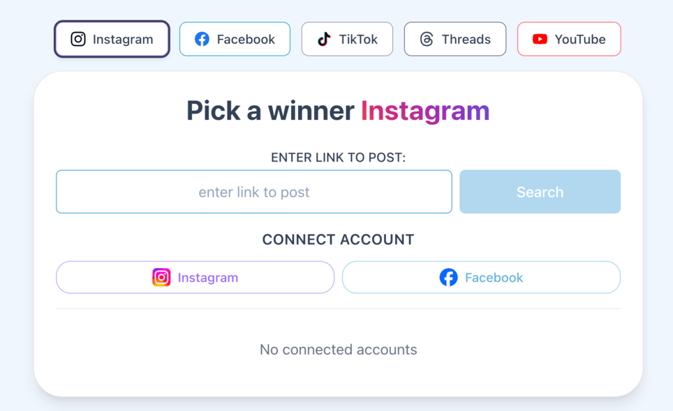 Link input field for giveaway posts in GiveawayOK